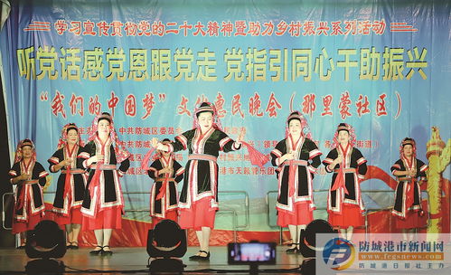 文化惠民暖人心——防城區(qū)文藝宣傳隊走進水營街道那里蒙社區(qū)開展交流演出